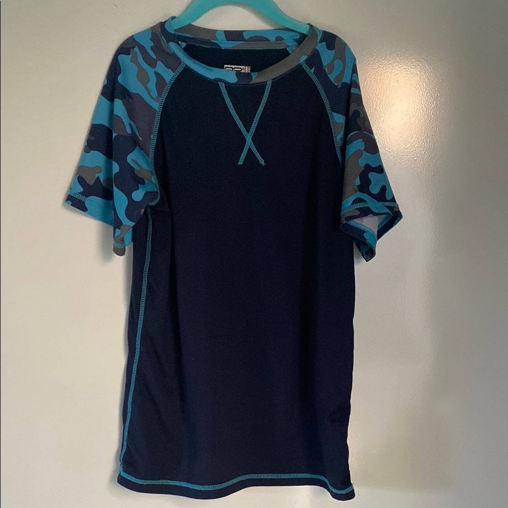 32 Degrees Kids Short Sleeve Tee - Blue Camo